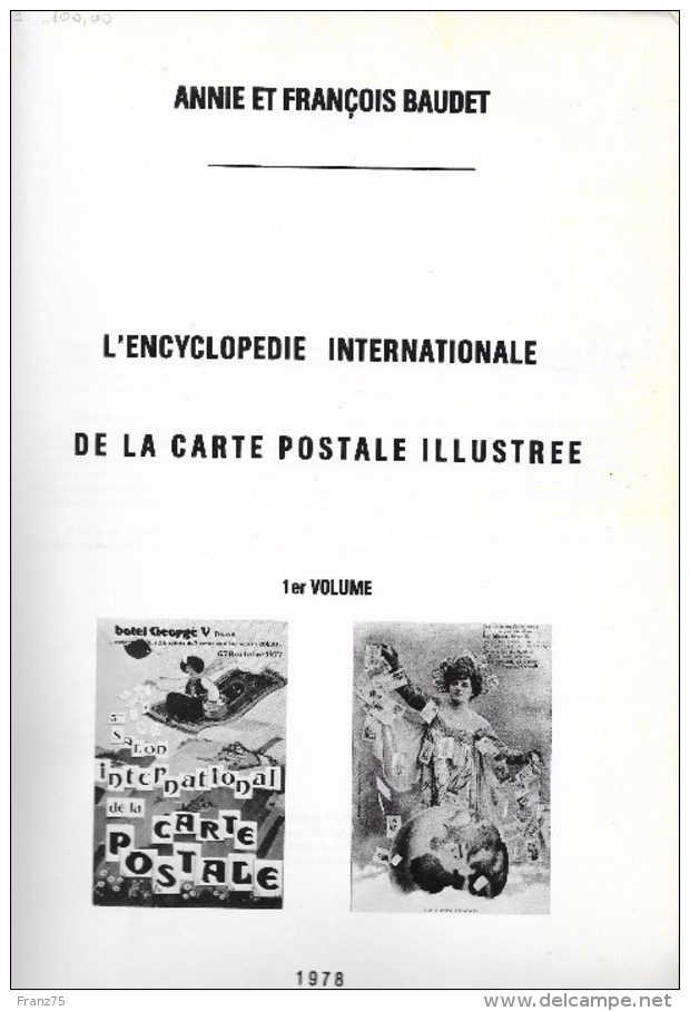 Encyclopédie Internationale De La Carte Postale-F. Baudet-1978-BE/TBE - Français