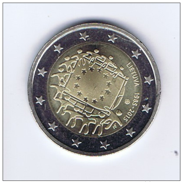 Lituania - 2 Euro Commemorativo Anno 2015 -  Bandiera Europea - Lituania