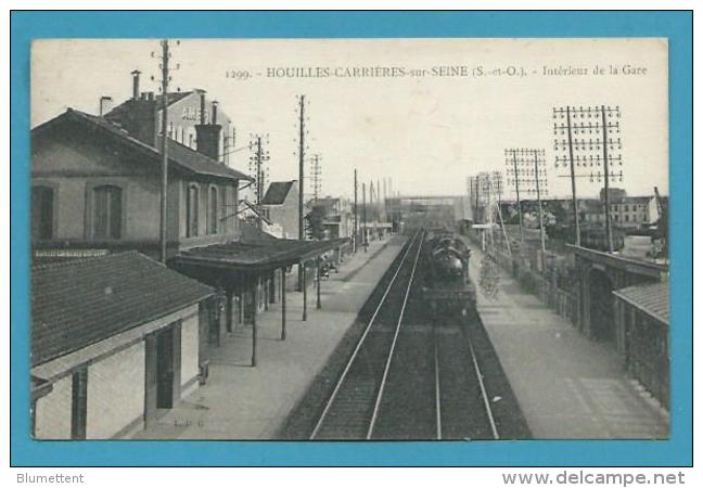 CPA  - Chemin De Fer Arrivée Du Train En Gare De HOUILLES-CARRIERES-SUR-SEINE 78 - Carrières-sur-Seine
