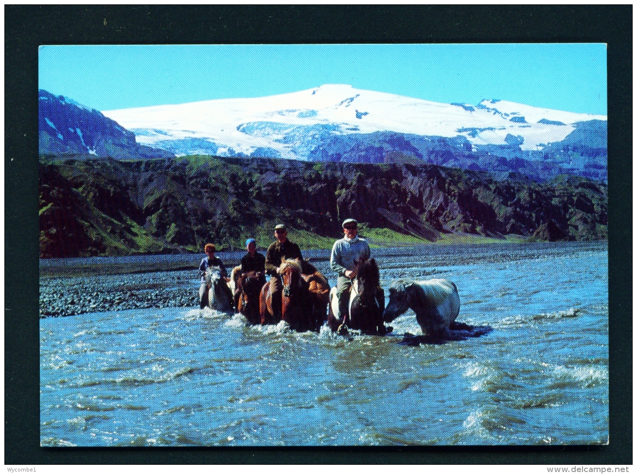 ICELAND  -  Crossing The River Krossa  Unused Postcard - Iceland