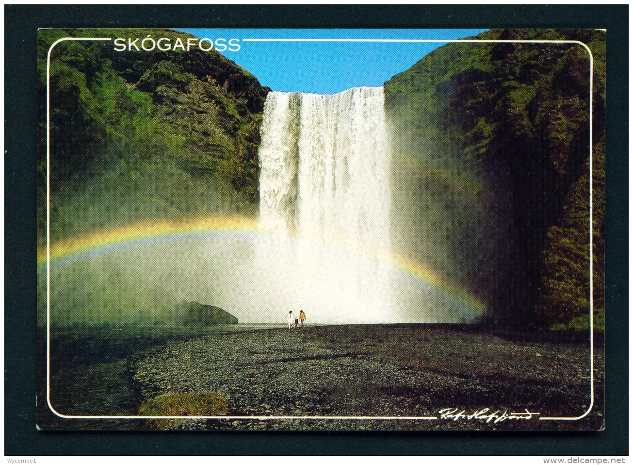 ICELAND  -  Skogafoss Waterfall  Unused Postcard - Iceland