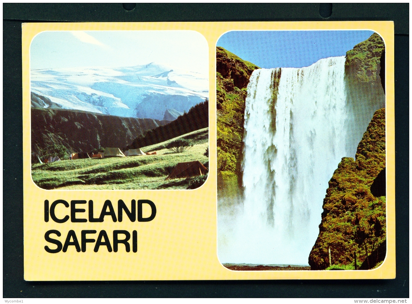 ICELAND  -  Dual View  Thorsmork And Skogafoss Waterfall  Unused Postcard - Iceland