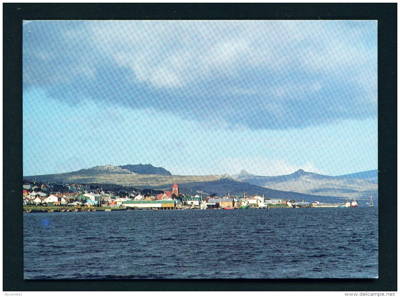FALKLAND ISLANDS  -  Port Stanley From The Sea  Unused Postcard - Falkland Islands