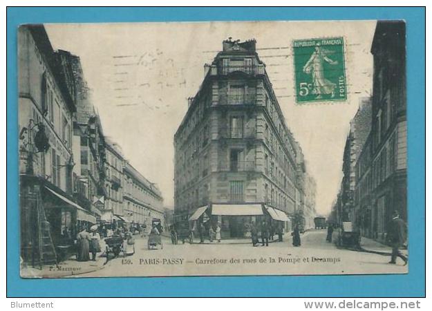 CPA 159 - Carrefour Des Rues De La Pompe Et Decamps PARIS-PASSY (XVIème) Ed. P. MARMUSE - Distrito: 16