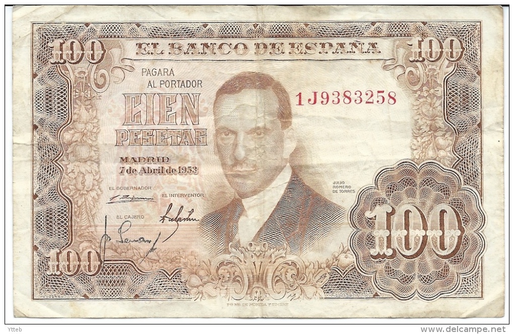 Espagne - Billet De 100 Pesetas - 1953 - 100 Pesetas