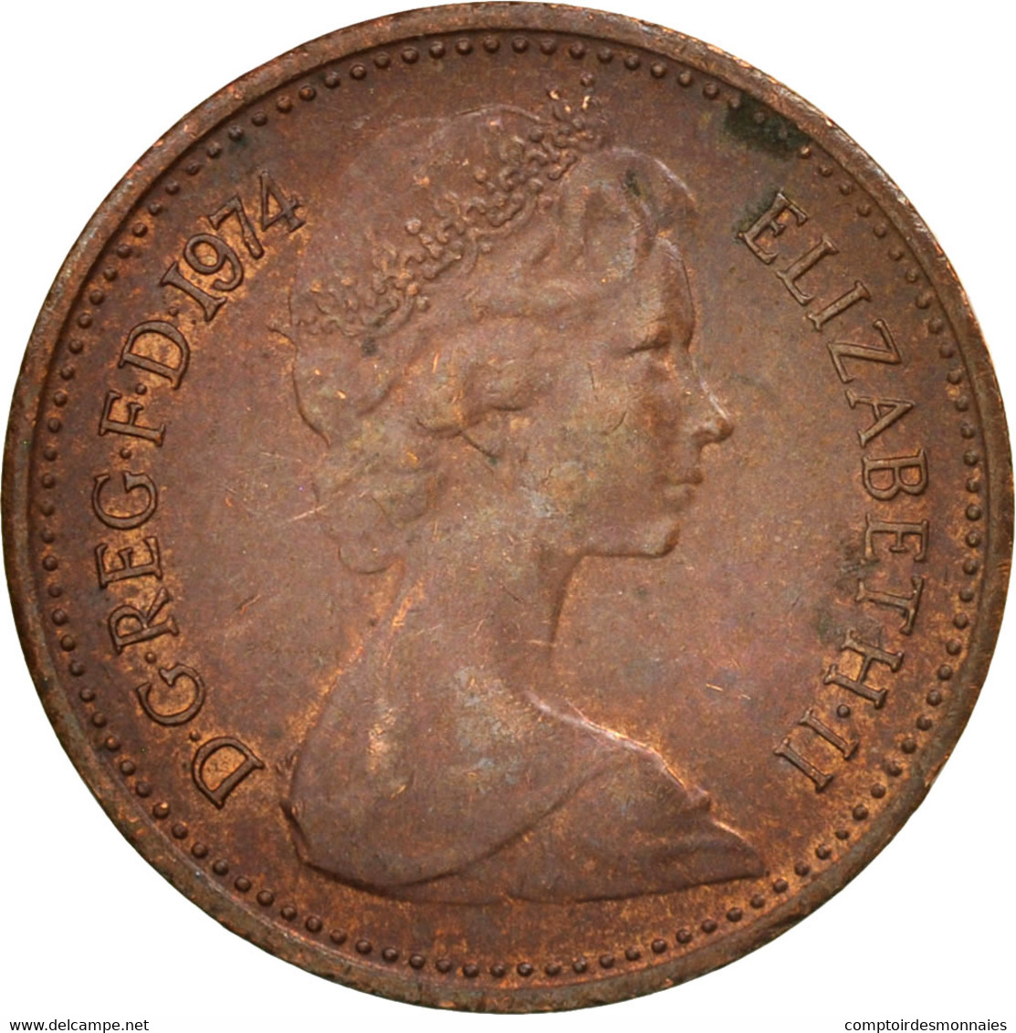 Monnaie, Grande-Bretagne, Elizabeth II, 1/2 New Penny, 1974, SUP, Bronze, KM:914 - 1/2 Penny & 1/2 New Penny