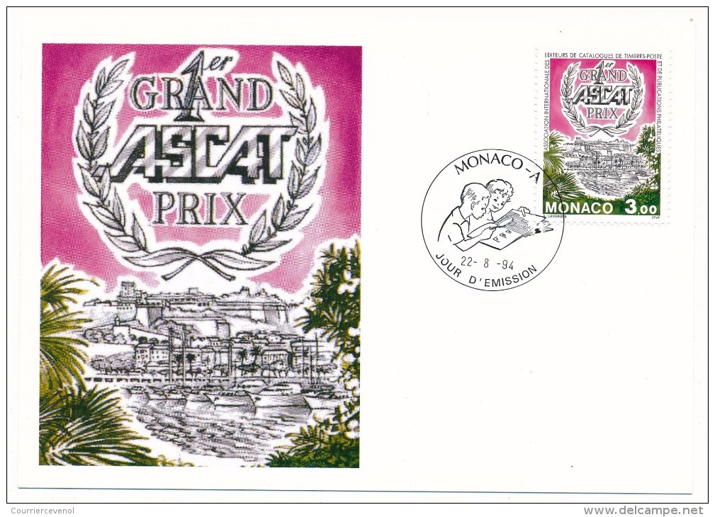 MONACO => Carte Maximum - 1er Grand Prix ASCAT - 22/08/1994 - Cartas Máxima