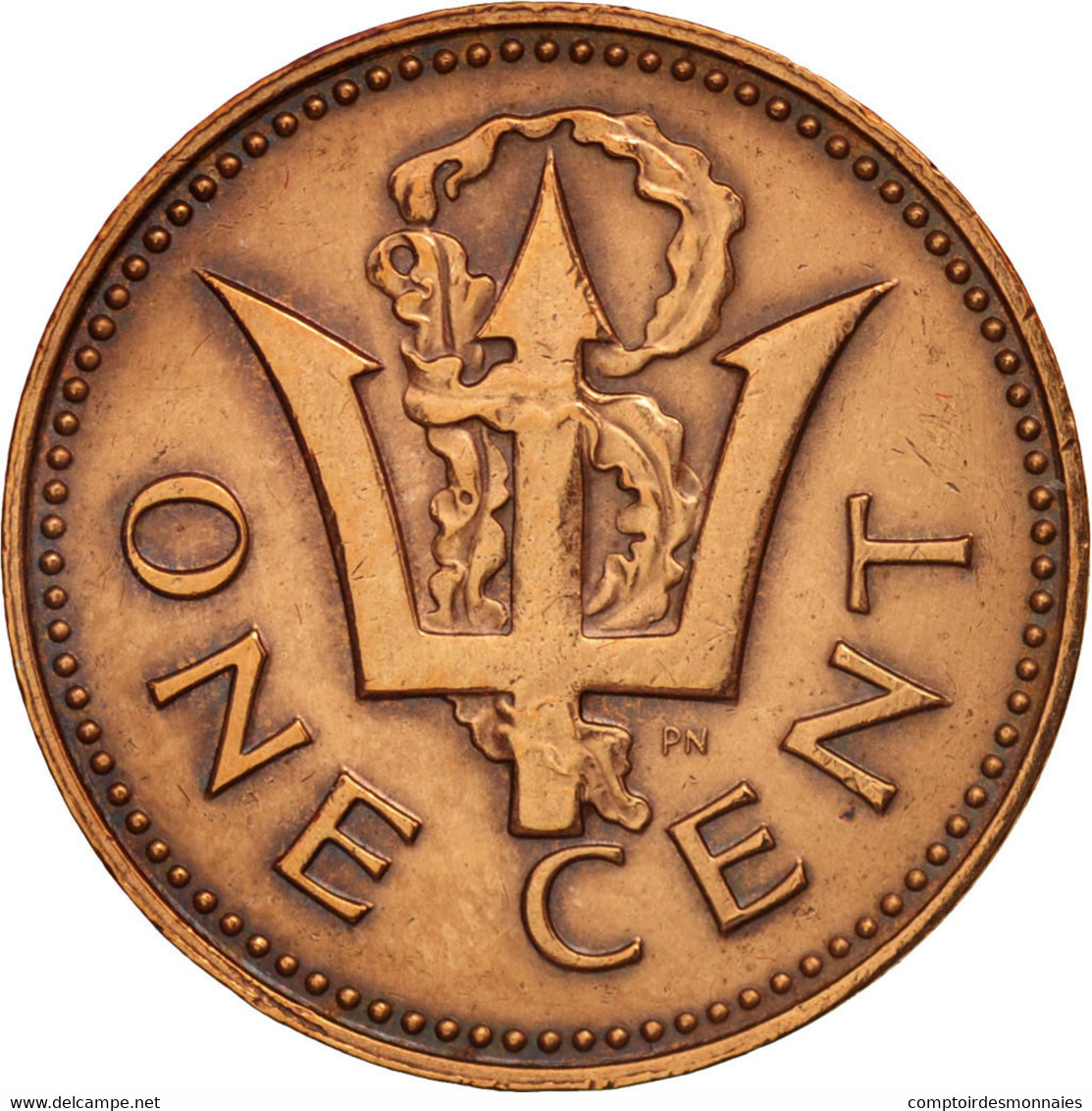 Monnaie, Barbados, Cent, 1973, Franklin Mint, TTB+, Bronze, KM:10 - Barbades