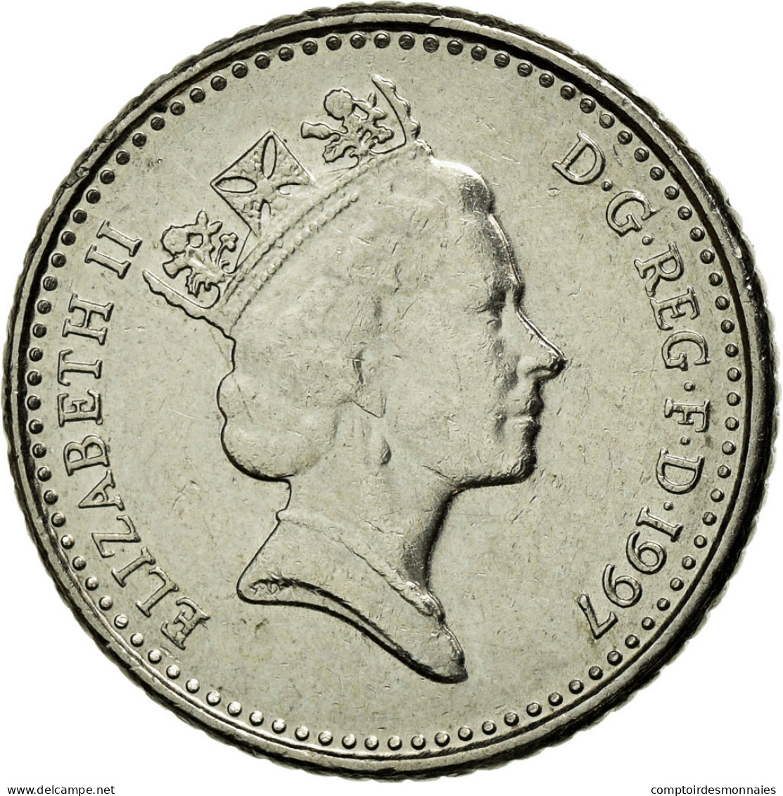 Monnaie, Grande-Bretagne, Elizabeth II, 5 Pence, 1997, TTB, Copper-nickel - 5 Pence & 5 New Pence