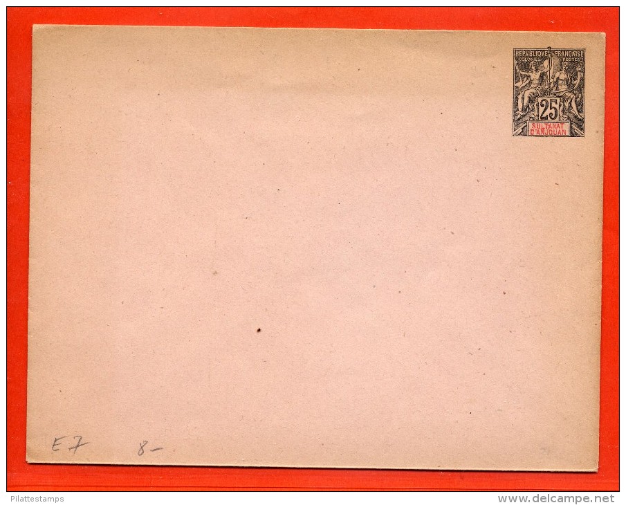 ANJOUAN ENTIER POSTAL EN7 NEUF - Lettres & Documents