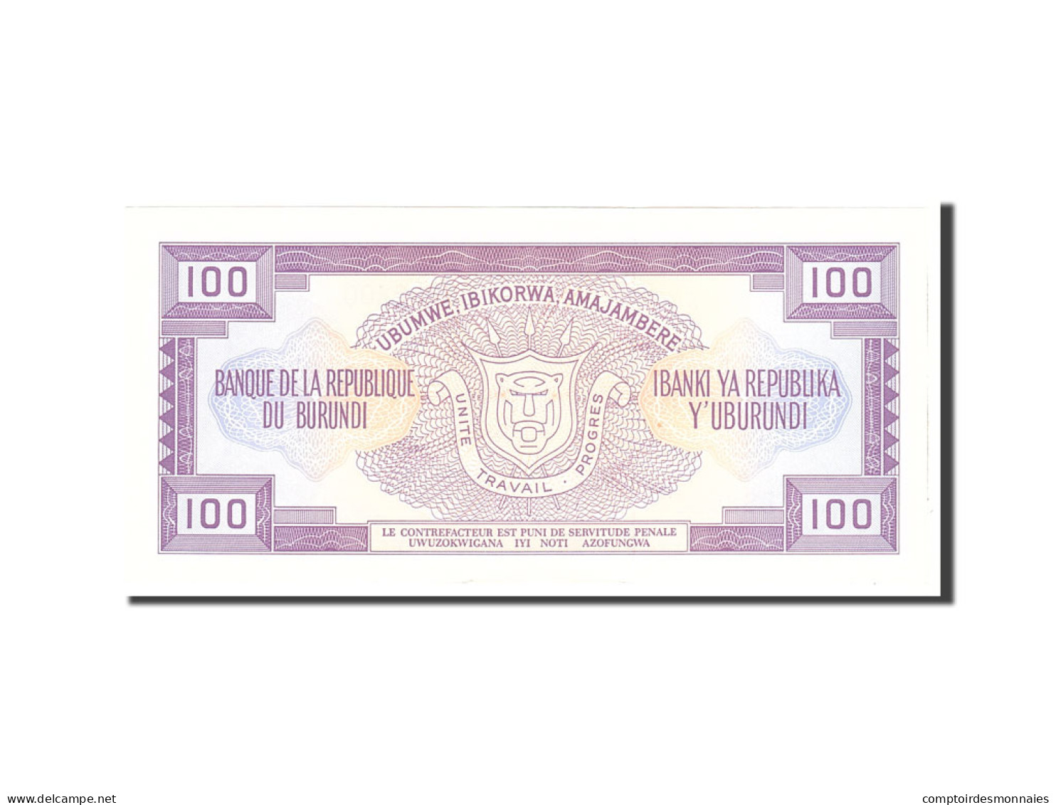 Billet, Burundi, 100 Francs, 1993, 1993-05-01, KM:29c, NEUF - Burundi