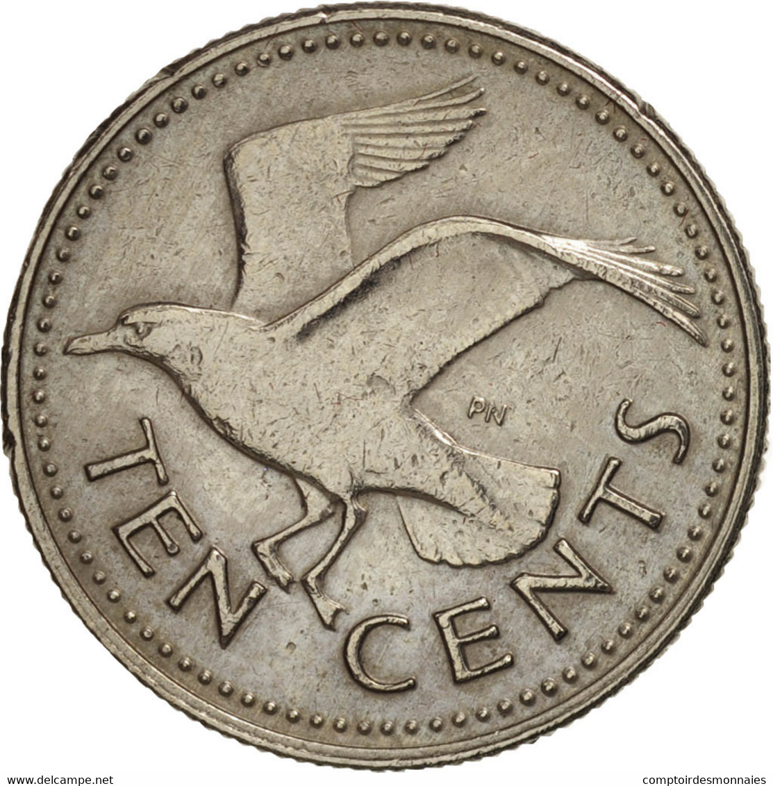 Monnaie, Barbados, 10 Cents, 1973, Franklin Mint, TTB+, Copper-nickel, KM:12 - Barbados (Barbuda)