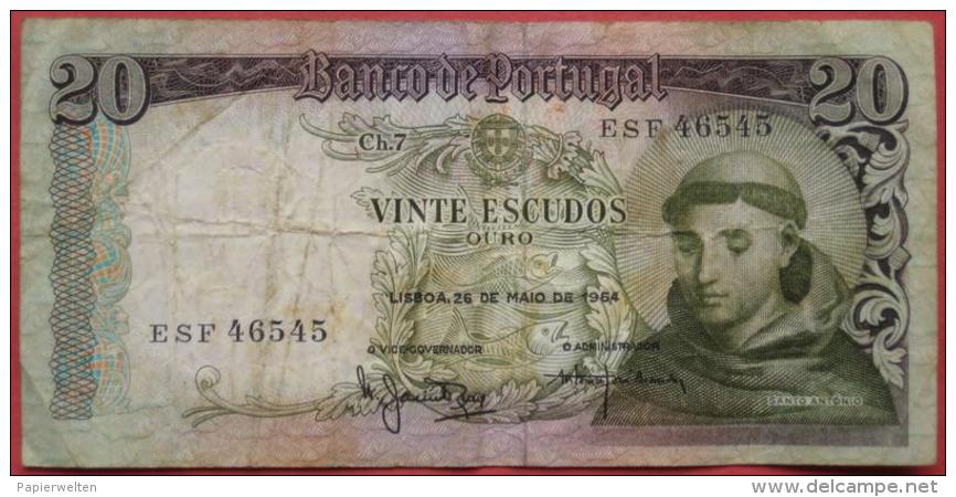 20 (Vinte) Escudos 1964 (WPM 167) - Portugal