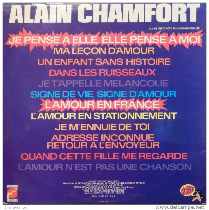 Alain Chamfort 33t. LP *je Pense à Elle,elle Pense à Moi* - Autres - Musique Française