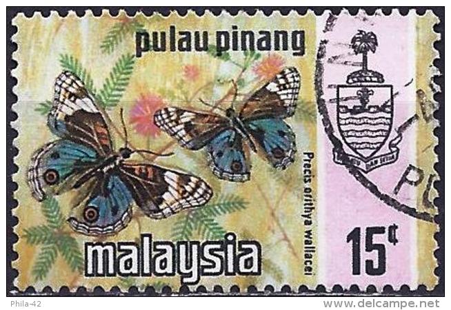 Malaysia (Penang) 1971 - Butterfly : Blue Pansy ( Mi 78 - YT 72 ) - Penang