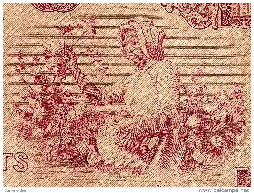 Burma P54, 10 Kyat, General Aung San / Woman Picking Cotton - 1964 VF+ - Myanmar