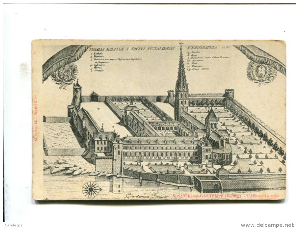 CP- SAINT SAVIN SUR GARTEMPE (86) L ABBAYE EN 1688 - Saint Savin