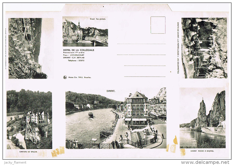 Dinant - Carte-lettre Publicitaire "Hôtel De La Collégiale" - Postbladen