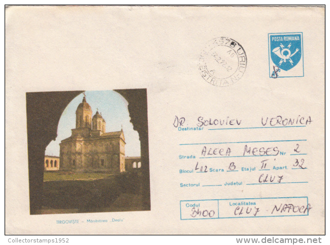 40055- TARGOVISTE- DEALU MONASTERY, COVER STATIONERY, 1992, ROMANIA - Klöster