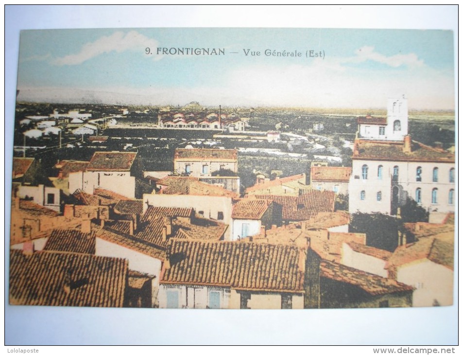 34 - CPA - FRONTIGNAN - Vue Générale - Belle Carte Peu Commune En Couleur - Frontignan