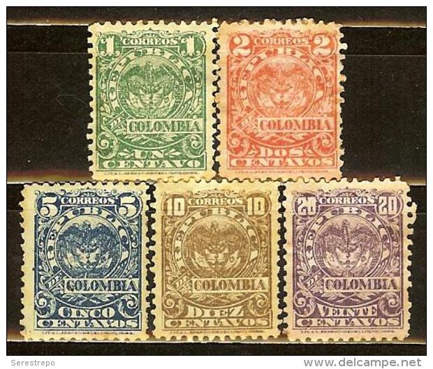 COLOMBIA 1902.__.__ [161:165-1] Escudo. 8a. Emision - Colombia