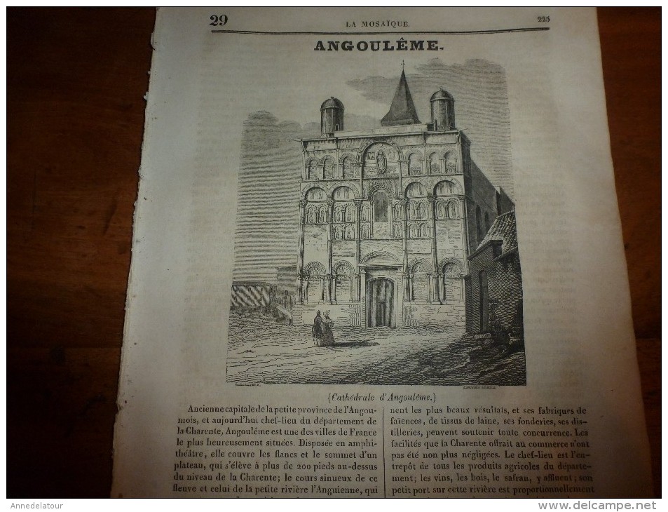 1835 LM :Angoulème;L'areg De L'Inde;Philippe 1er;Origine Mythologique De La Seine;Décomposition De La Lumière;NEWTON à - Autres & Non Classés