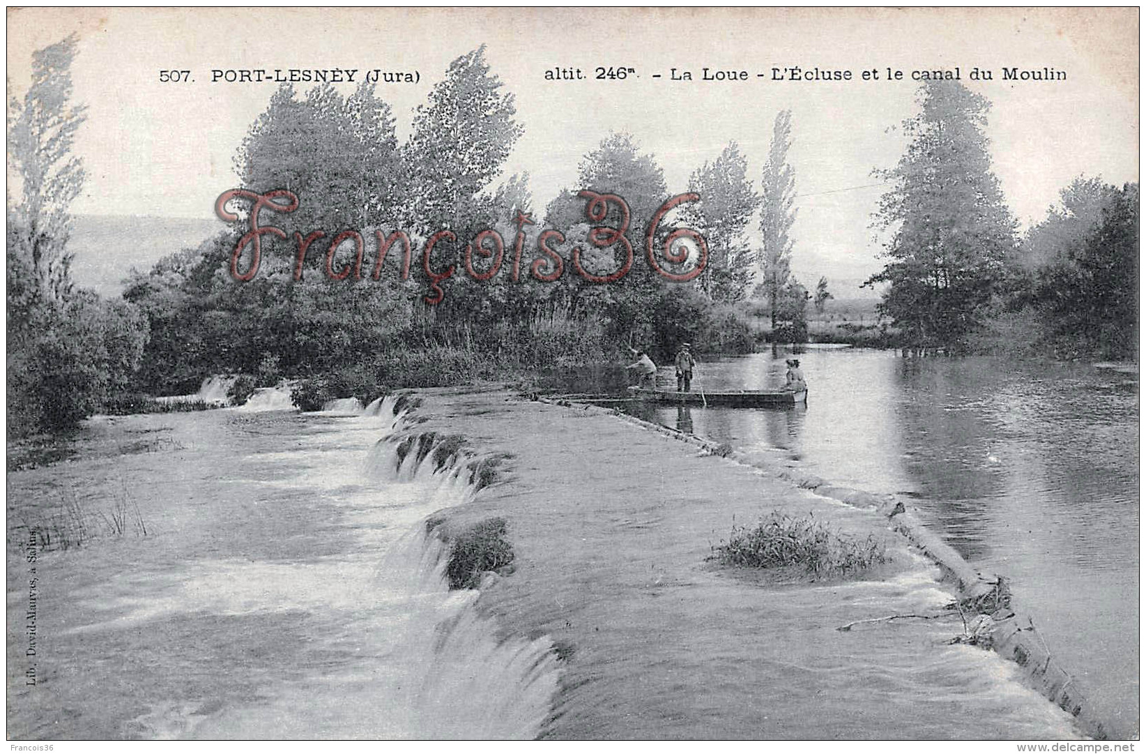 (39) Port Lesney - La Loue - L'Ecluse Et Le Canal Du Moulin - 2 SCANS - Other & Unclassified