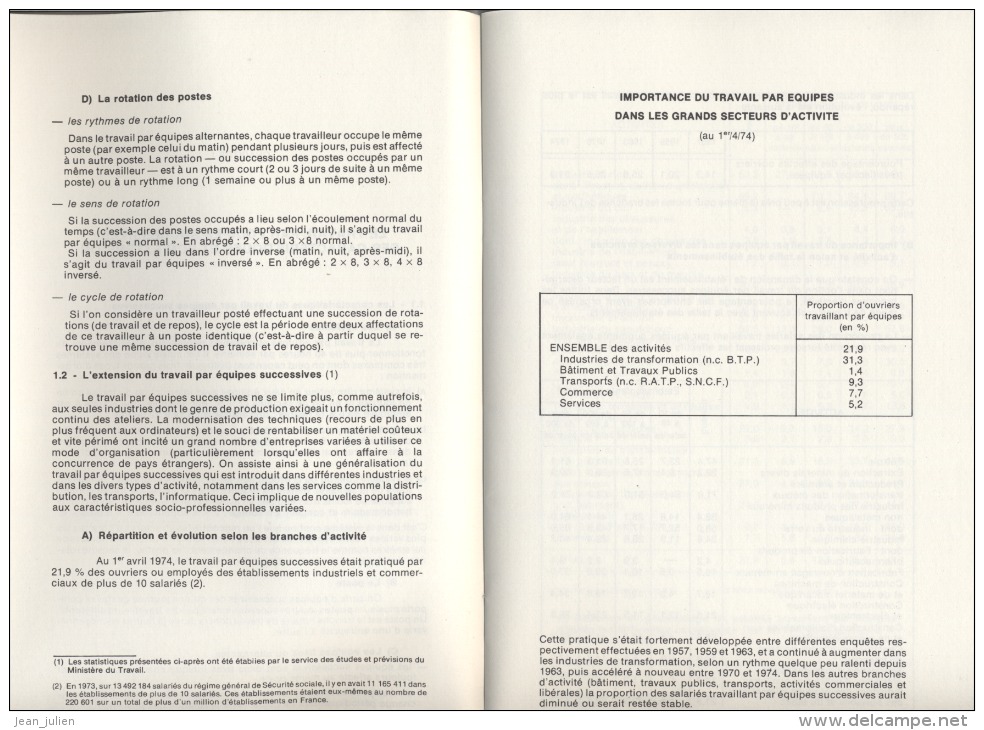 INRS - Institut National De Recherche Et De Sécurité  - Le Travail Par équipes Successives - - Andere & Zonder Classificatie