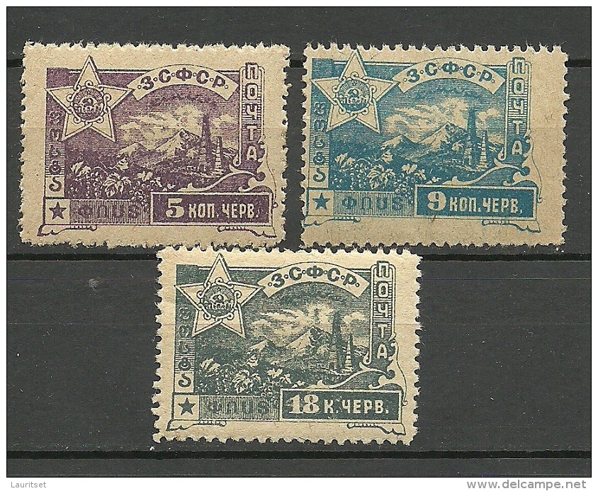 TRANSKAUKASIEN Kaukasus 1923 Michel 31 - 33 MNH - Caucase