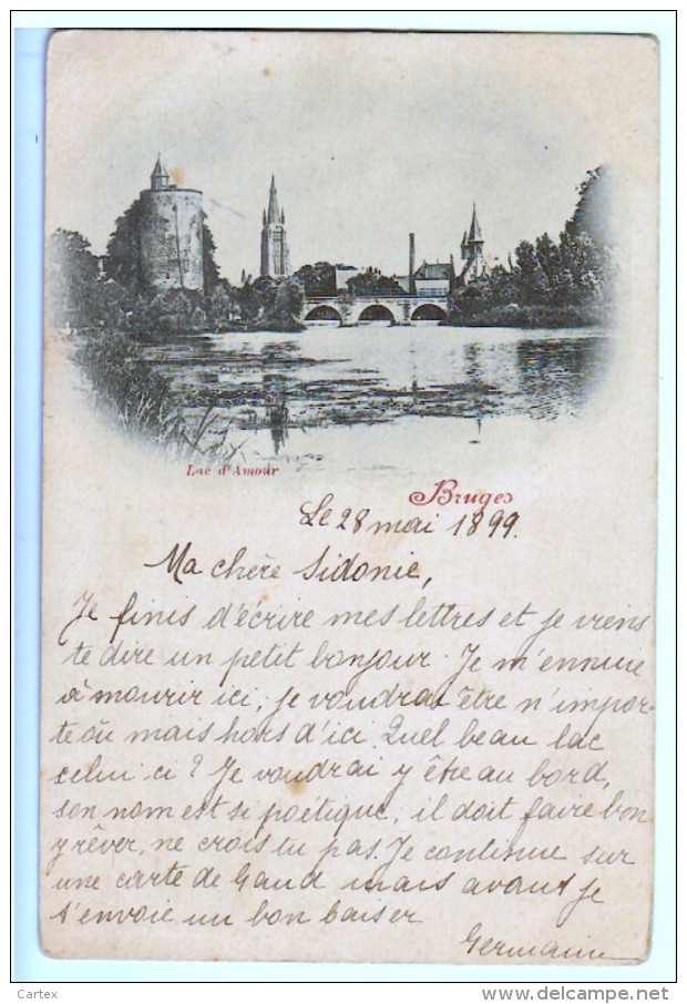 10203    Cpa  BRUGES  : Lac D'Amour  ; Précurseur  1899  !! - Brugge