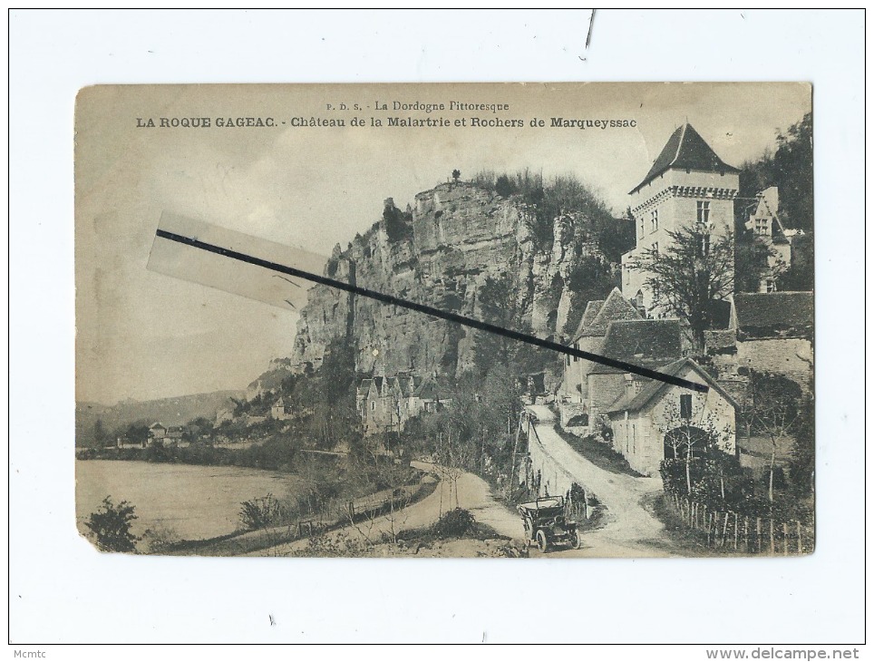 CPA - La Roque Gageac  -  Château De La Malartrie Et Rochers De Marqueyssac - Autres & Non Classés