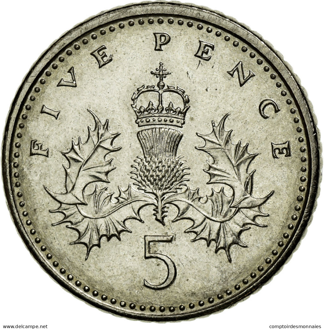 Monnaie, Grande-Bretagne, Elizabeth II, 5 Pence, 1990, TTB+, Copper-nickel - 5 Pence & 5 New Pence