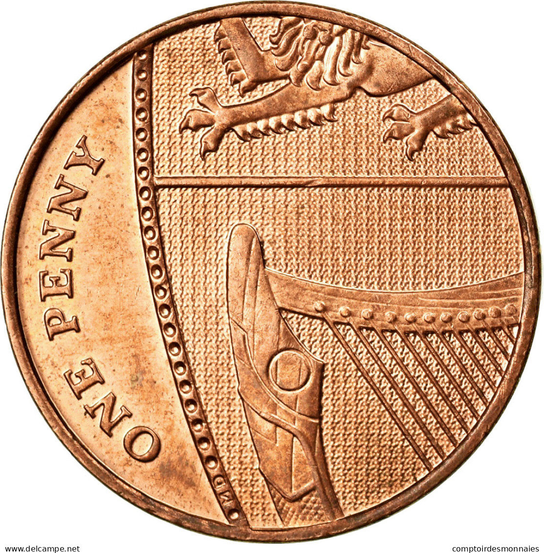 Monnaie, Grande-Bretagne, Elizabeth II, Penny, 2009, TTB+, Copper Plated Steel - 1 Penny & 1 New Penny