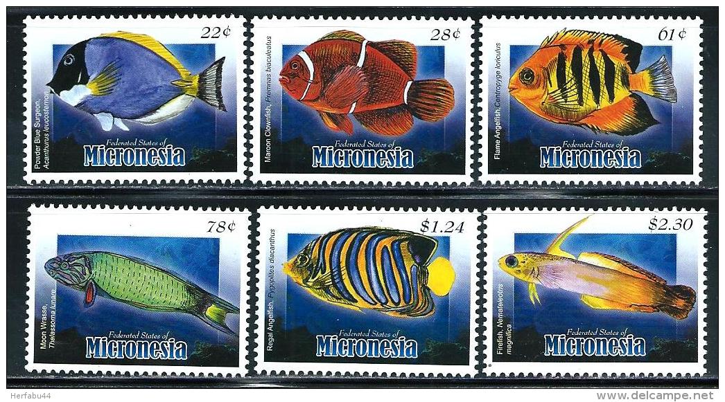 Micronesia    "Fishes"    Set    SC# 817-22   MNH** - Micronesia