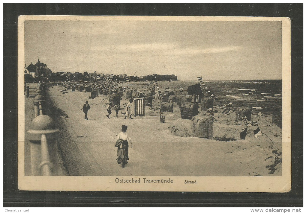 328v * OSTSEEBAD TRAVEMÜNDE * STRAND *1921 **!! - Lübeck-Travemuende