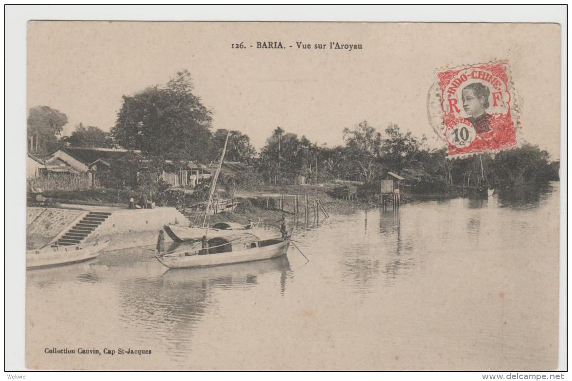 FAS041 / INDOCHINA -  Baria, Flusslandschaft, Ansichtskarte - Briefe U. Dokumente