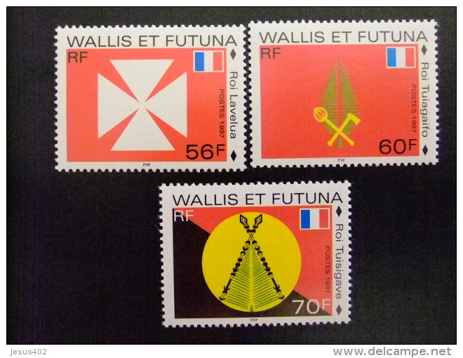 WALLIS ET FUTUNA WALLIS Y FUTUNA 1997 DRAPEAUX Des MONARCHIES Yvert & Tellier Nº 498 /00 ** MNH - Unused Stamps