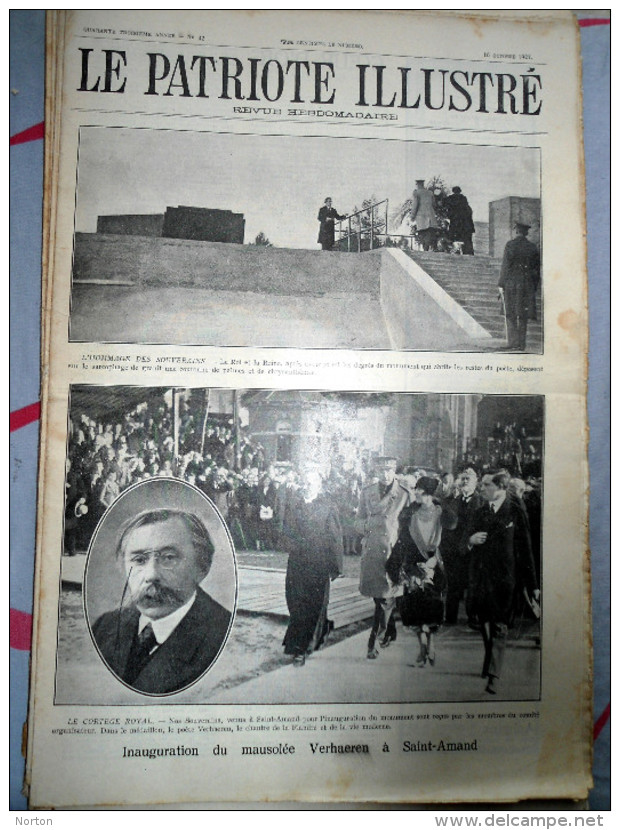 Le Patriote Illustré N°42 Du 16/10/1927 Saint-Amand Verhaeren Saint-Germain Mexique Carteia Saint-Louis Rinkenberg - Collections