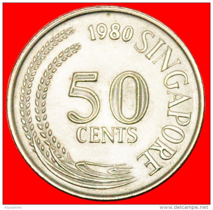 • LIONFISH: SINGAPORE ★ 50 CENTS 1980! UNC! LOW START &#9733; NO RESERVE! - Singapour