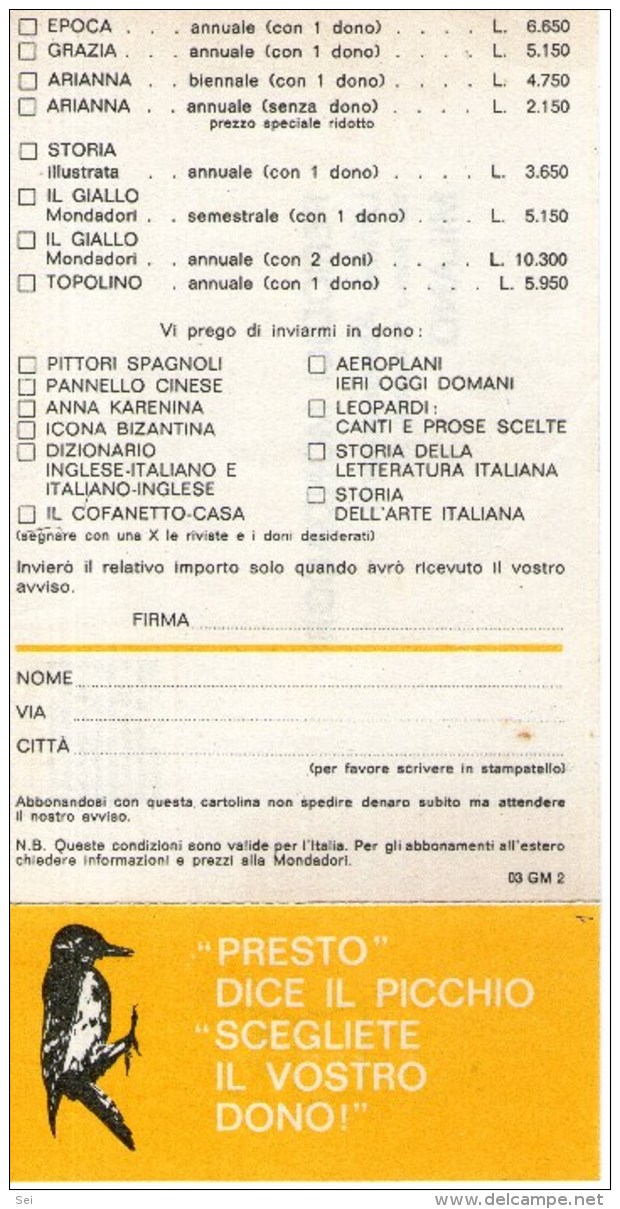 A 4297 -  Giornali Mondadori - Italien