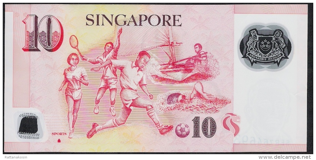 SINGAPORE P48i  10  DOLLARS   2014-2015 #5FR      XF-AU - Singapur