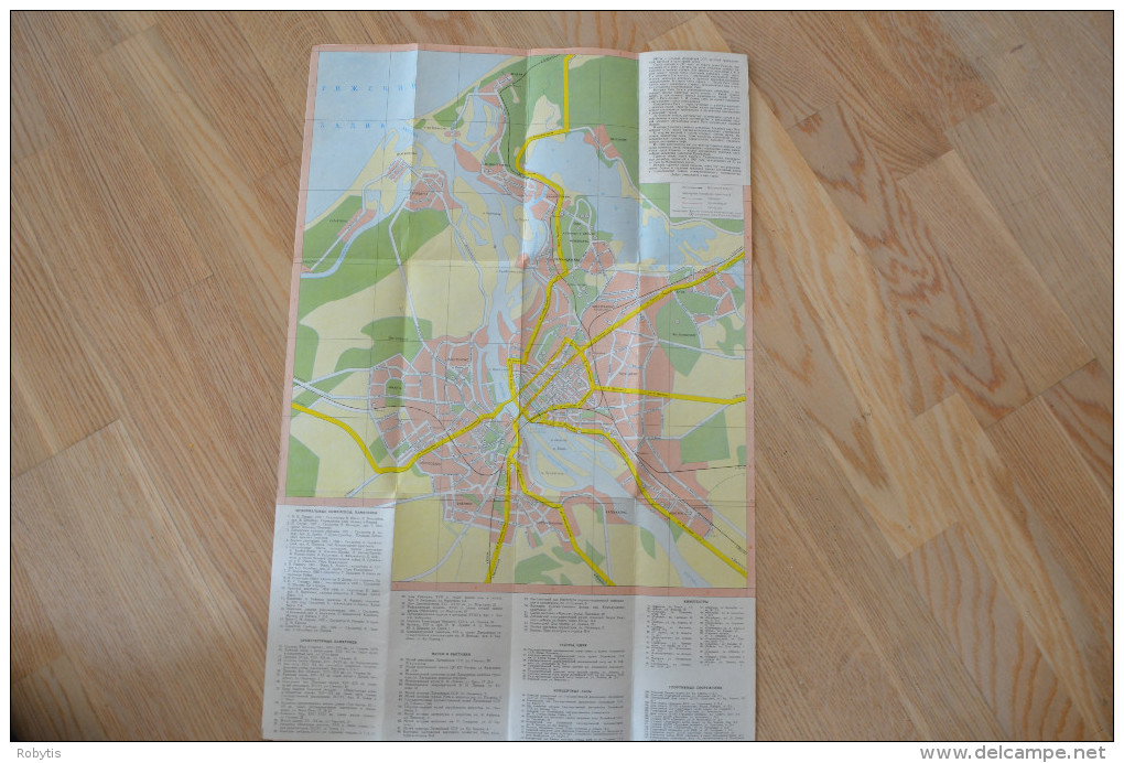 Latvia Soviet Union Period The Riga City Touring Map 1973 - Idiomas Eslavos