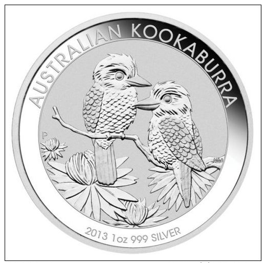 2013 - 1 Dollaro Argento Dollar En Argent - Kookaburra Silver Plata Eagle Silber Once Onza Oncia Unze - Silver Bullions