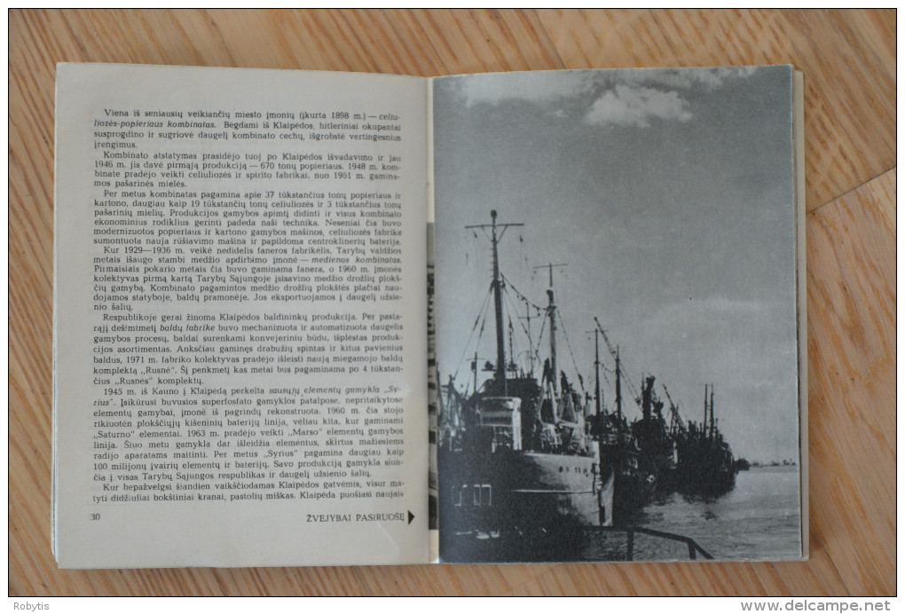 Soviet Union period  Book about Klaipeda Memel Lithuania  1972