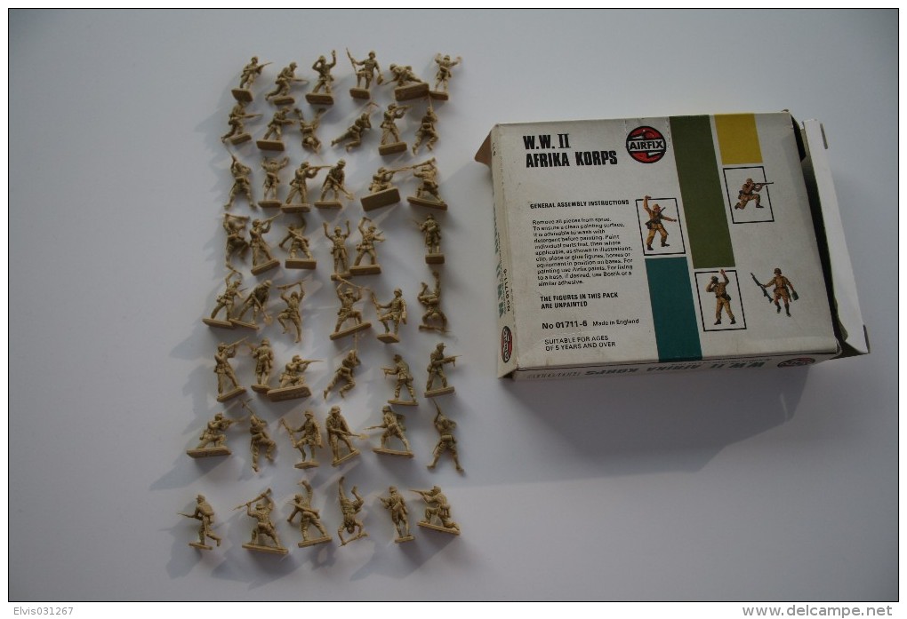 Airfix WW2 Afrika Korps, Scale HO/OO, Vintage - Figurines