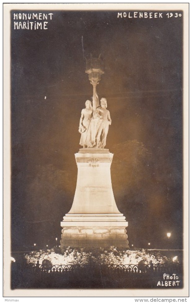 Carte Photo - Molenbeek 1930 - Monument Maritime - Molenbeek-St-Jean - St-Jans-Molenbeek