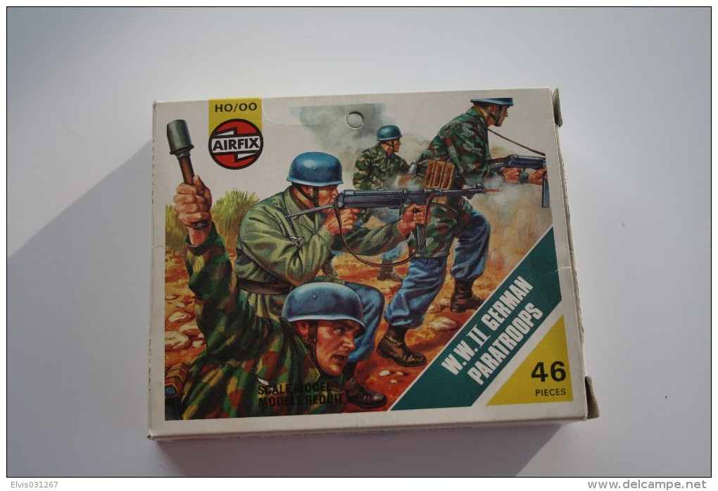 Airfix WW2 German Paratroops, Scale HO/OO, Vintage - Figurines