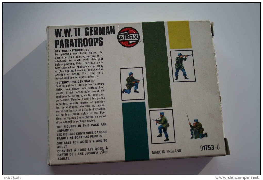 Airfix WW2 German Paratroops, Scale HO/OO, Vintage - Figurines