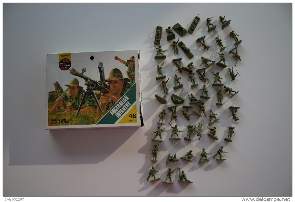 Airfix WW2 Australian Infantry, Scale HO/OO, Vintage - Figurines