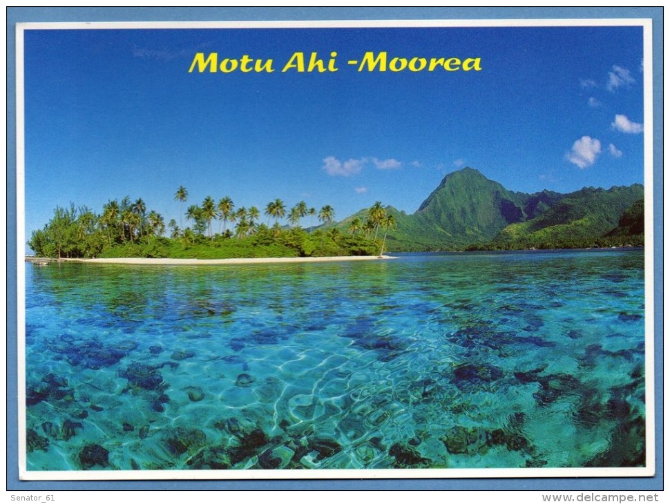 CPM Motu Ahi Moorea Polynésie Française écrite - Polynésie Française